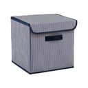 Modrý látkový úložný box s vekom 30x30x30 cm – Mioli Decor