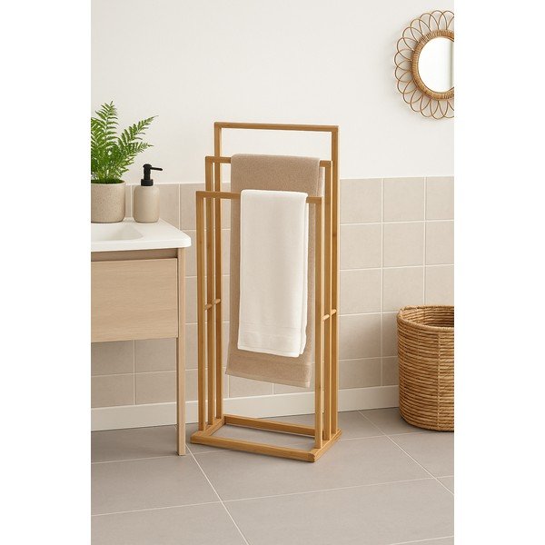 Bambusový stojan na uteráky v prírodnej farbe Elva – Bonami Essentials-image-1