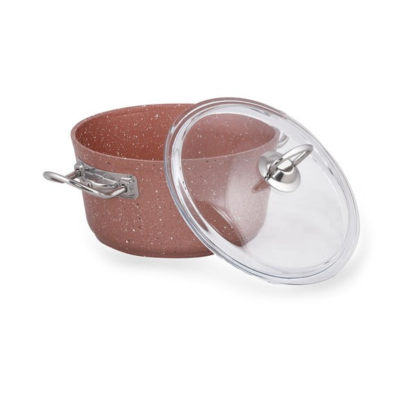 Ružový hliníkový hrniec s pokrievkou Güral Porselen Classic, ø 20 cm-image-2