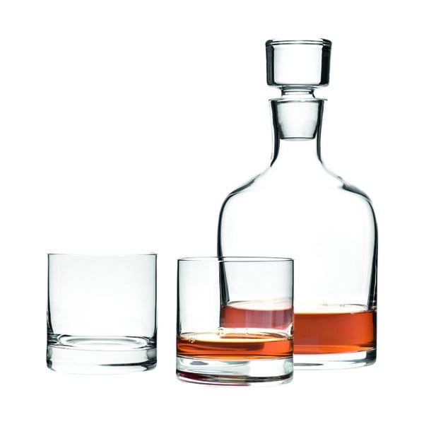 Karafa na whisky s dvoma pohármi LEONARDO Ambrogio, 0,7 l