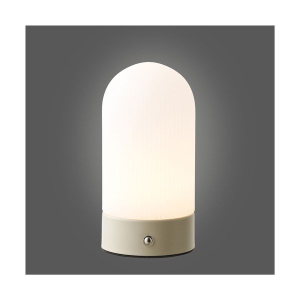 Biela/taupe kovová stolová lampa s plastovým tienidlom (výška  18 cm) Ashford – House Nordic-image-4