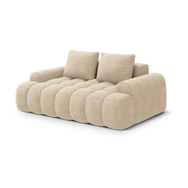 Béžová zamatová pohovka 175 cm Linz – Cosmopolitan Design-image-2