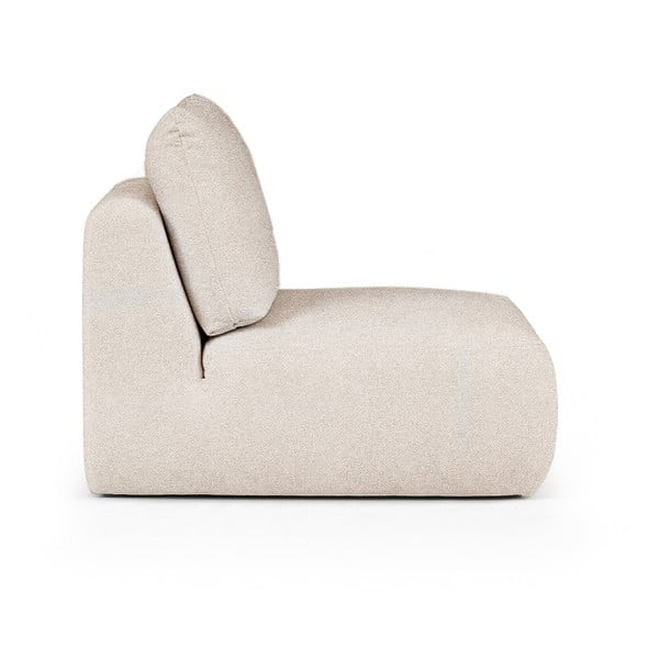 Krémové kreslo z textílie buklé Mirel – Rodier-image-3