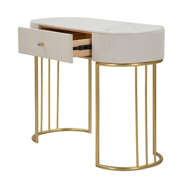 Béžový konzolový stolík 100x40 cm Montpellier - Mauro Ferretti-image-3