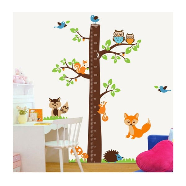 Dekoratívna samolepka Tree & Little Owls, 185x182 cm