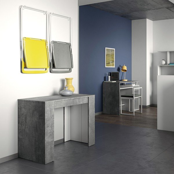 Sivý rozkladací jedálenský stôl TemaHome Elastic-image-4