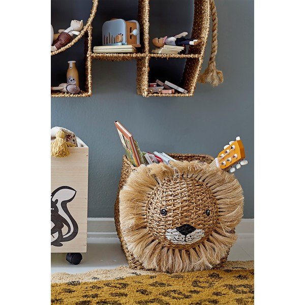 Detský kôš na hračky z prútia v prírodnej farbe 52x32x36 cm Harrison – Bloomingville Mini-image-1