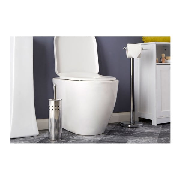 WC kefa z nehrdzavejúcej ocele v matne striebornej farbe Indy – Premier Housewares-image-1