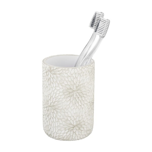 Biely/v zlatej farbe téglik na zubné kefky z polyresínu Montalfano – Wenko-image-3