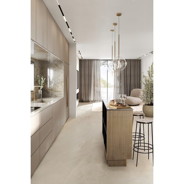Kuchynský ostrovček s doskou z mangového dreva 40x160 cm Virat – Bizzotto-image-2
