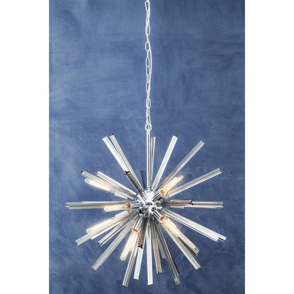 Kovové závesné svietidlo so skleneným tienidlom ø 75 cm Karlo – Premier Housewares-image-3