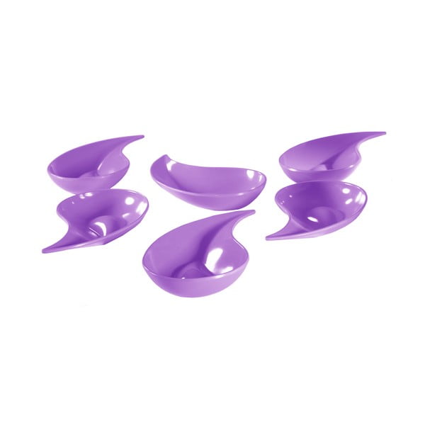 Sada 6 fialových mištičiek Entity