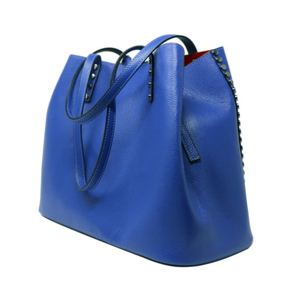 Modrá kožená kabelka Maison Bag Milú