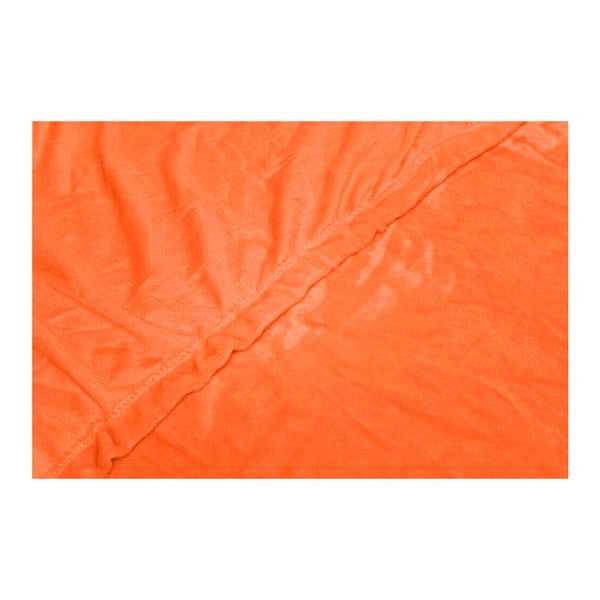 Oranžová mikroplyšová plachta My House, 180 × 200 cm-image-1