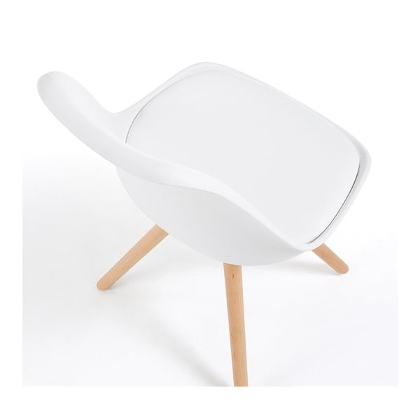 Biela stolička s bukovými nohami Bonami Essentials Lumos-image-2
