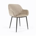 Béžové čalúnené jedálenské kreslo Konna – Kave Home