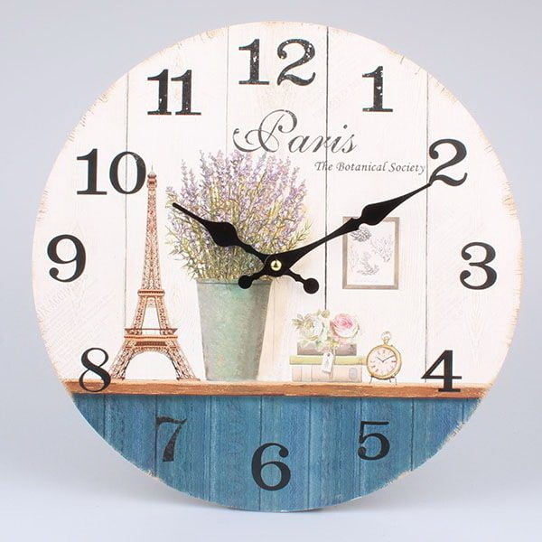 Nástenné drevené hodiny Dakls Francés
