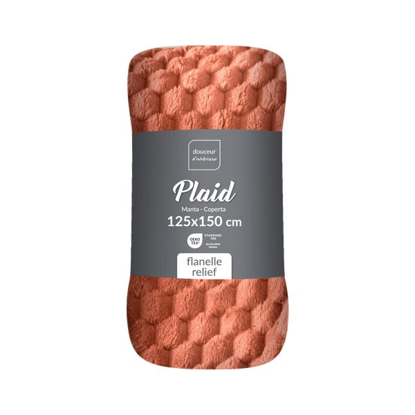 Deka z mikroflanelu v terakotovej farbe 125x150 cm Mini Frosty – douceur d'intérieur-image-4