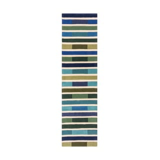 Zelený vlnený koberec behúň 230x60 cm Piano - Flair Rugs