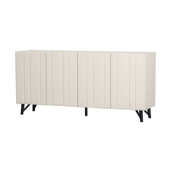 Krémová nízka komoda z borovicového dreva 181x85 cm Miller – WOOOD-image-2