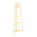 Žltá kovová rohová polica na balkón Garden Pleasure MWH, výška 180 cm
