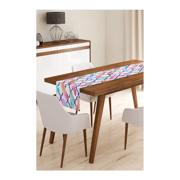 Behúň na stôl z mikrovlákna Minimalist Cushion Covers Color Feathers, 45 × 145 cm
