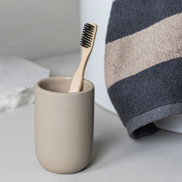 Krémovobiela keramická WC kefa Lotus - Mette Ditmer Denmark-image-4