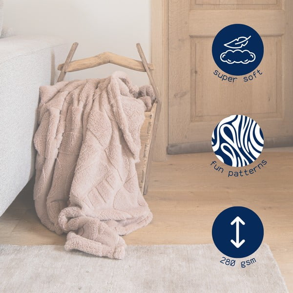 Hnedá deka z mikroplyšu 150x200 cm Rena – Tiseco Home Studio-image-1