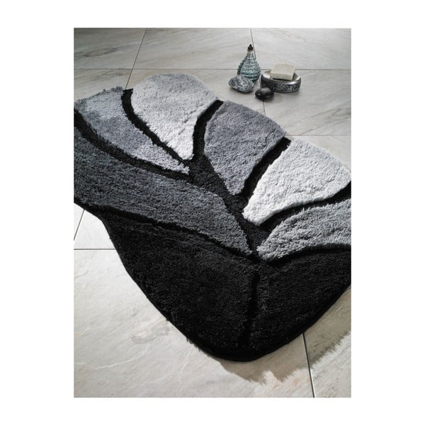 Čierna predložka do kúpeľne Confetti Bathmats Arsus, 70 x 120 cm