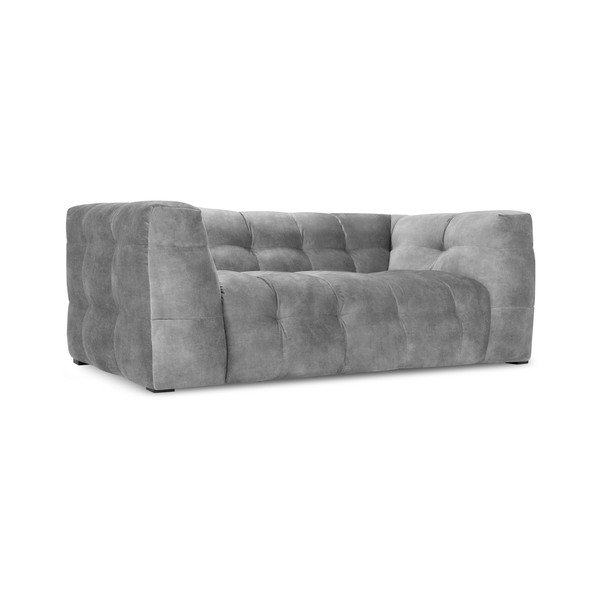 Sivá zamatová pohovka Windsor & Co Sofas Vesta, 208 cm-image-3