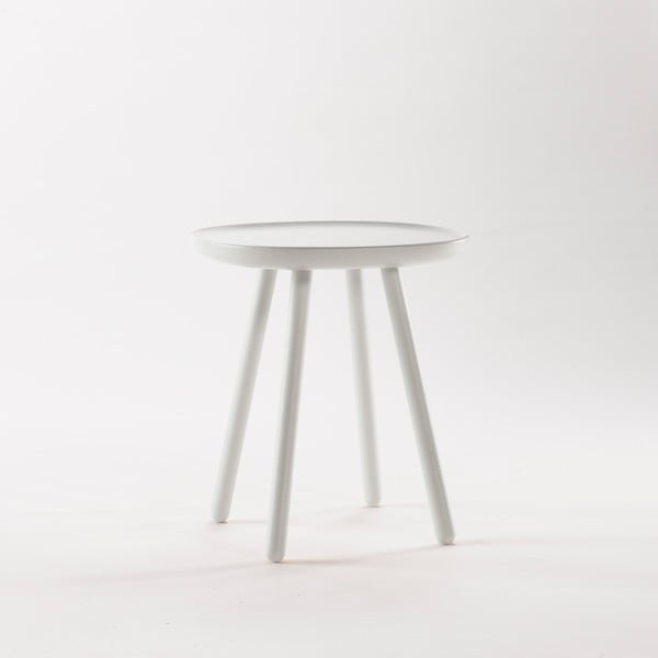 Biely odkladací stolík z masívu EMKO Naïve, ø 45 cm-image-2
