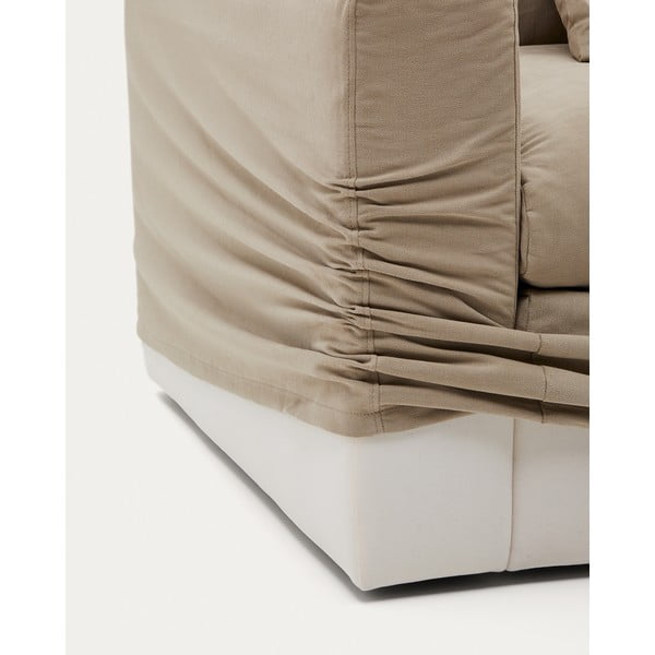 Béžová ľanová pohovka 240 cm Nora – Kave Home-image-4