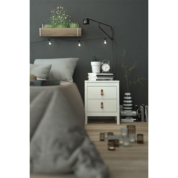 Biely nočný stolík Madrid - Tvilum-image-1