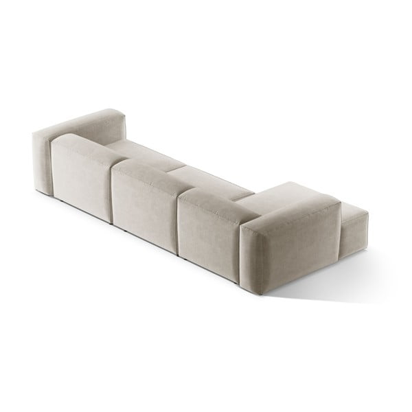 Béžová rohová pohovka (ľavý roh/s leňoškou) Bergamo – Cosmopolitan Design-image-4