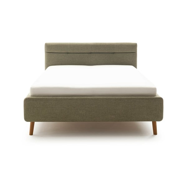 Zelená čalúnená dvojlôžková posteľ s úložným priestorom s roštom 160x200 cm Lotte – Meise Möbel-image-3