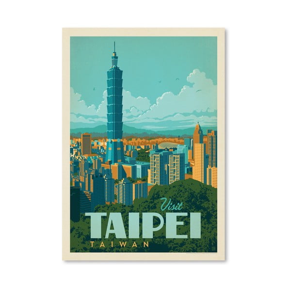 Plagát Americanflat Taipei, 42 x 30 cm