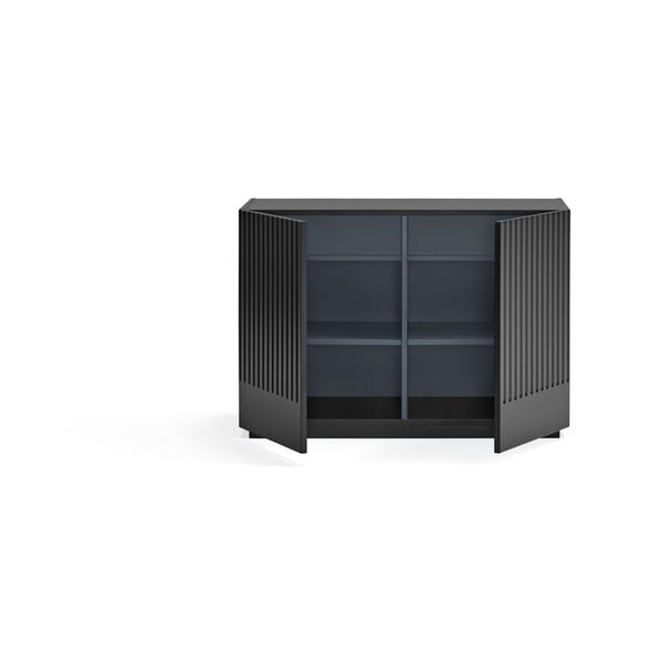 Čierna nízka komoda 100x70 cm Doric – Teulat-image-2