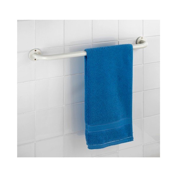 Biele nástenné držadlo do kúpeľne Wenko Basic, 60 cm-image-2