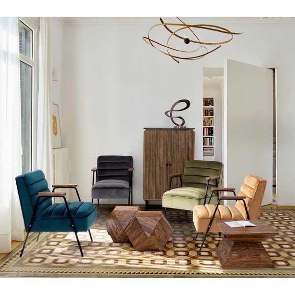 Konferenčný stolík z masívu sheesham v tmavo prírodnej farbe 42x42 cm Egypt – Bizzotto-image-3