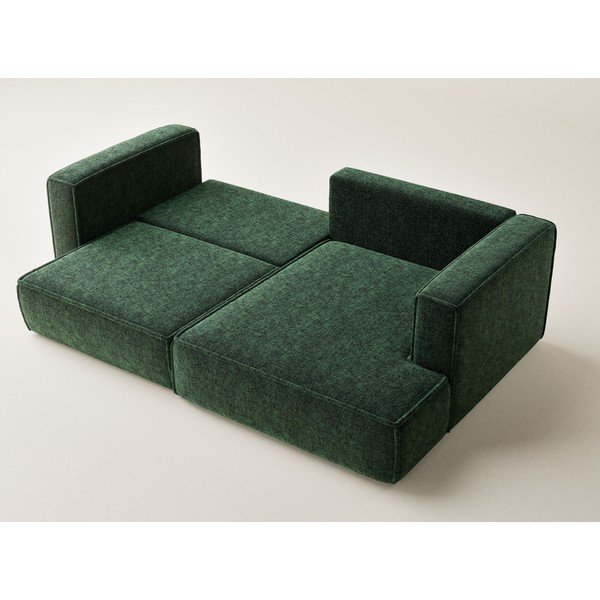 Tmavozelená ženilková rozkladacia/s úložným priestorom rohová pohovka (pravý roh/s leňoškou) Velto – Maison de Rêve-image-3