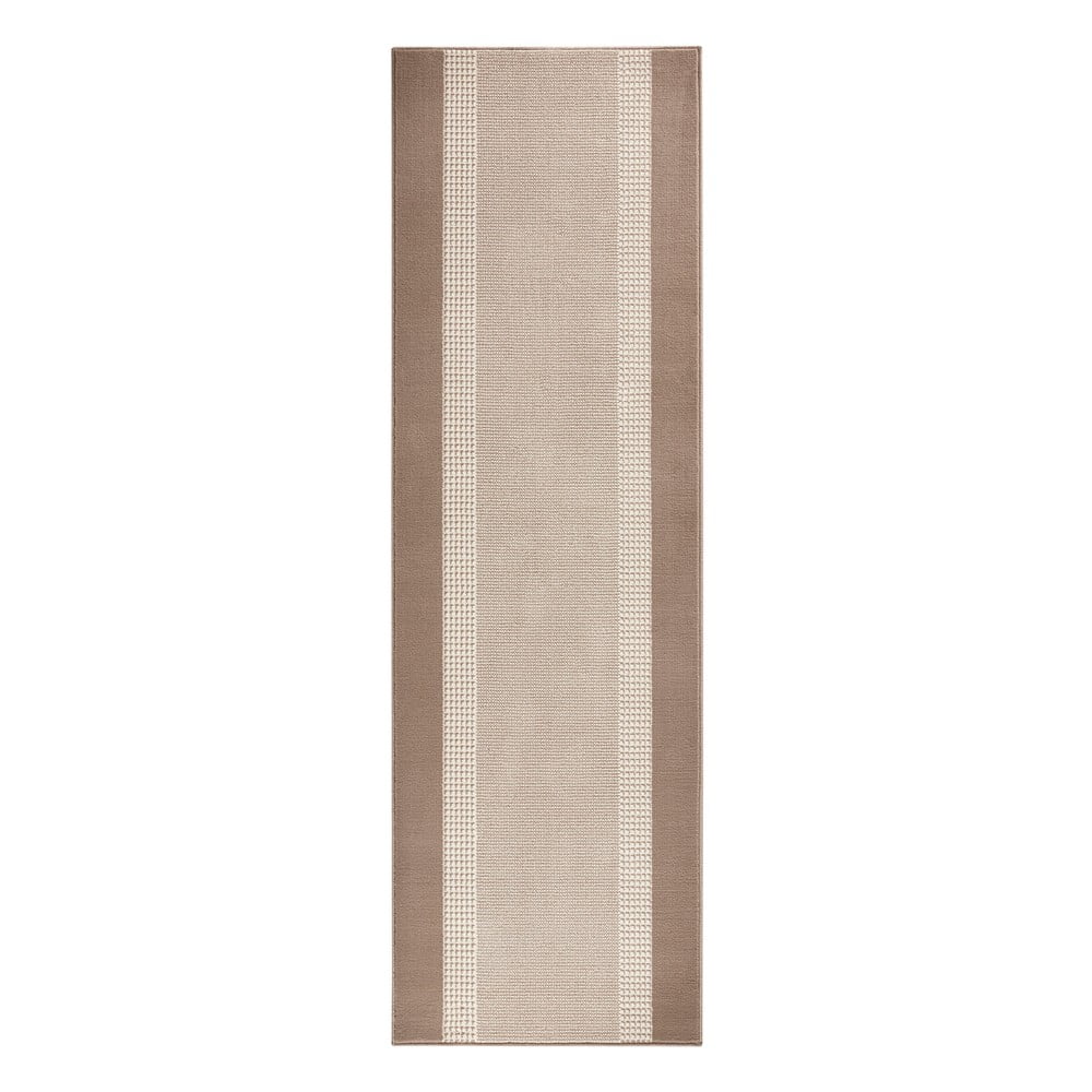 Béžovo-hnedý behúň Hanse Home Basic, 80 x 200 cm
