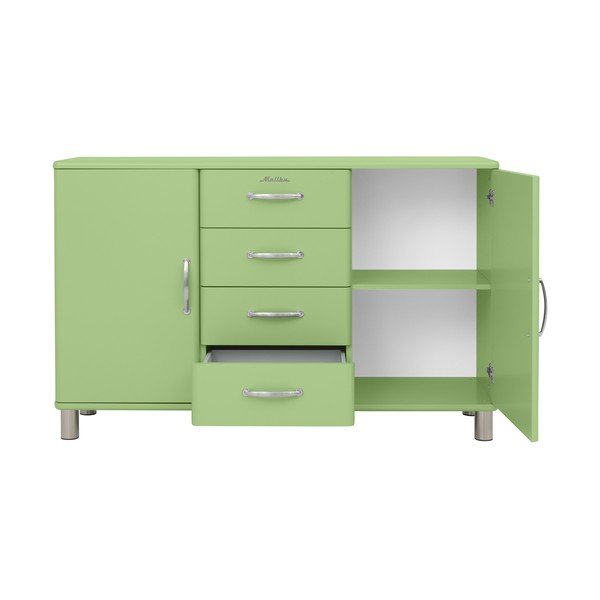 Zelená nízka komoda 146x92 cm Malibu - Tenzo-image-1