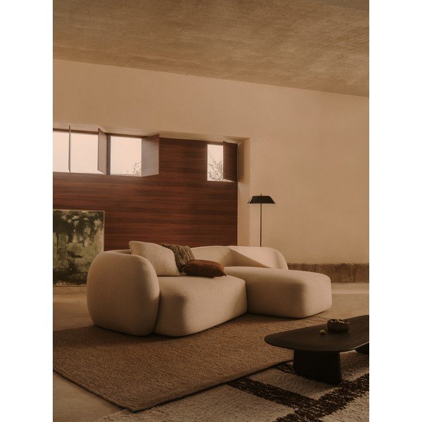 Krémová ženilková rohová pohovka (pravý roh/s leňoškou) Martina – Kave Home-image-1