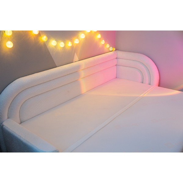 Krémovobiela rozkladacia/s úložným priestorom pohovka z textílie buklé ľavý roh 223 cm Fabillo – ELTAP-image-4