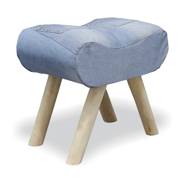 Stolička z teakového dreva Bluebone Denim, 50 x 45 cm