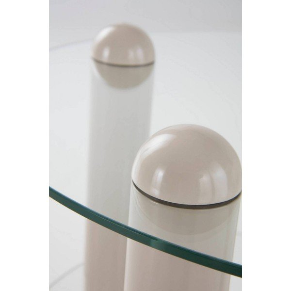 Sklenený okrúhly odkladací stolík ø 48 cm Egan – Jotex-image-3