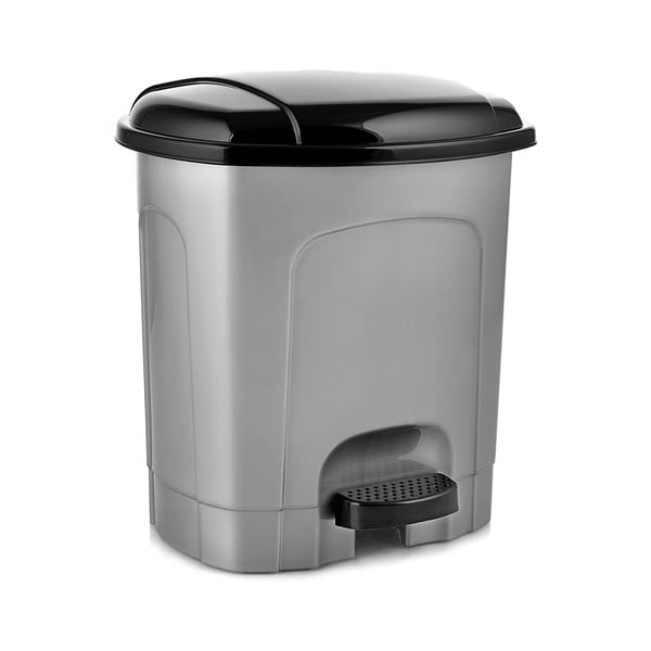 Sivý nášľapný plastový odpadkový kôš 3 l – Orion