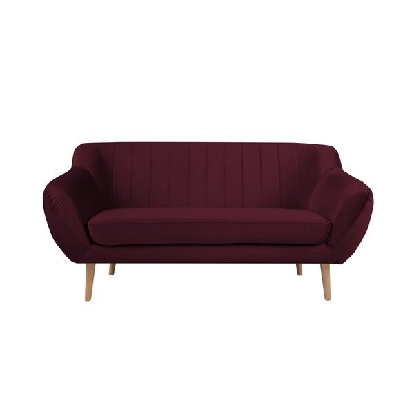 Vínovočervená dvojmiestna pohovka Mazzini Sofas Benito