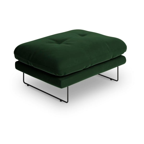 Fľaškovozelený puf so zamatovým poťahom Windsor & Co Sofas Gravity-image-2