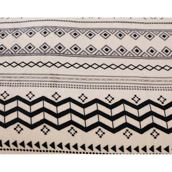 Čierno-krémovobiele obliečky na jednolôžko z mikroplyšu 140x200 cm – My House-image-2